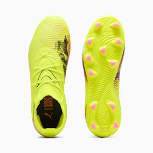 Chaussures de soccer à crampons pour terrain ferme/terrain artificiel FUTURE 8 PRO Enfant et adolescent, Yellow Alert-PUMA Black-Sun Struck, extralarge